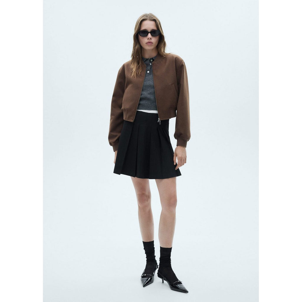 Pleated Tennis Striped Skirt