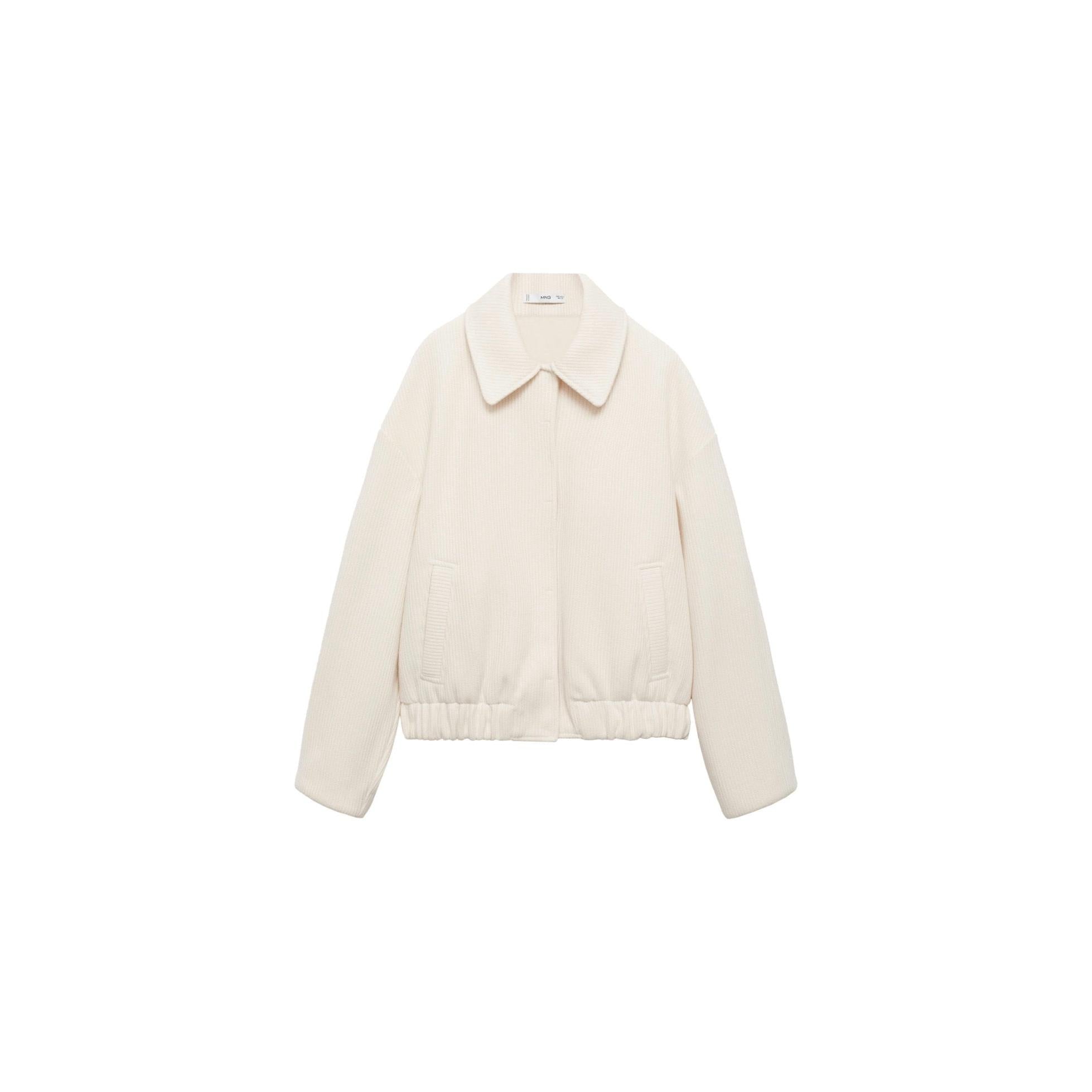 Knitted Jacket with Pockets - Off White