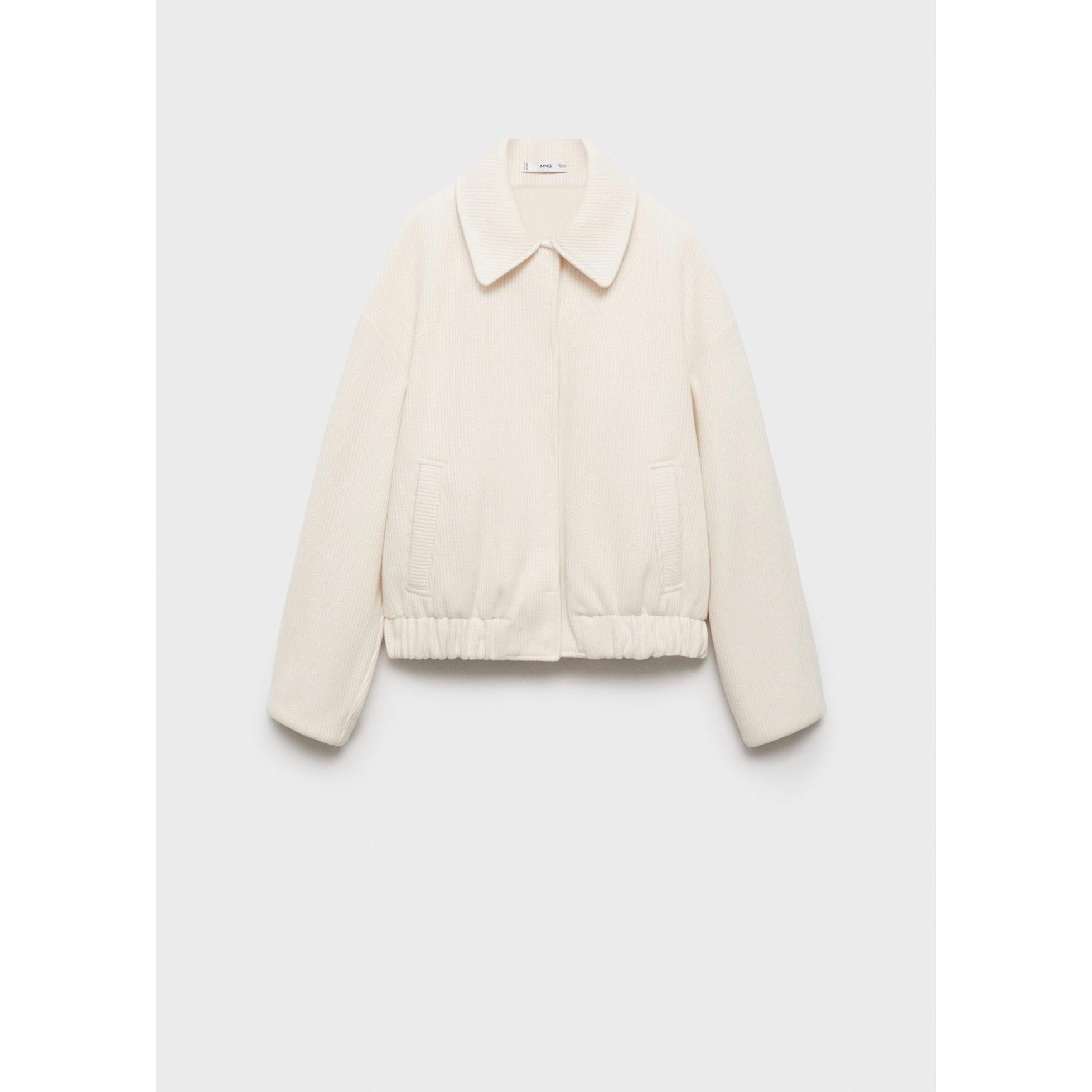 Knitted Jacket with Pockets - Off White