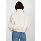 Knitted Jacket with Pockets - Off White