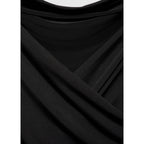 Camiseta con diseño cruzado - Negro