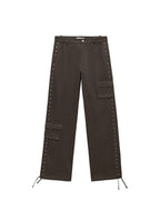Studded Parachute Trousers - Grey