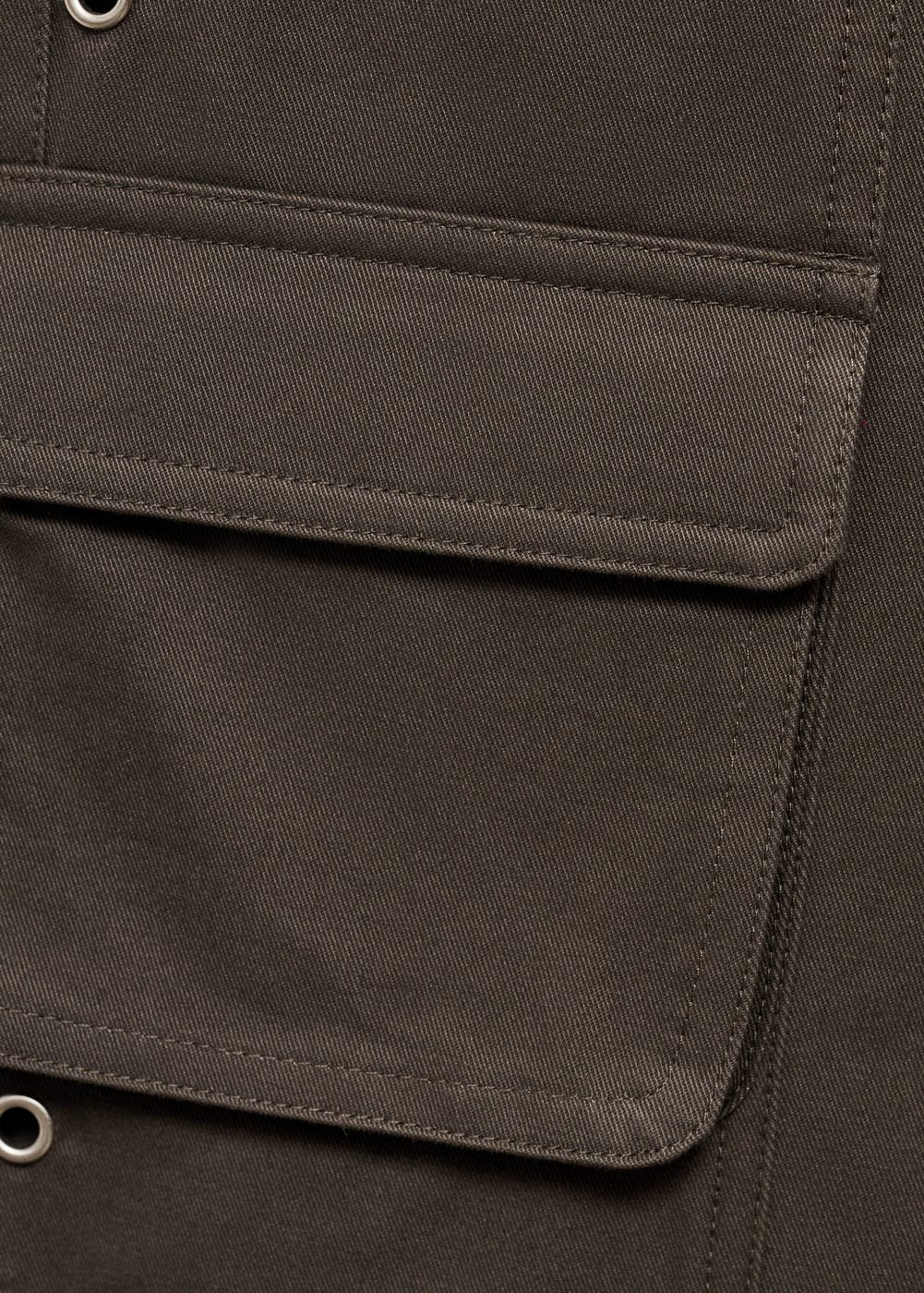 Studded Parachute Trousers - Grey