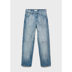 Jean Wideleg Coutures Décoratives - Blue