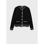 Cardigan Bords Contrastants - Black