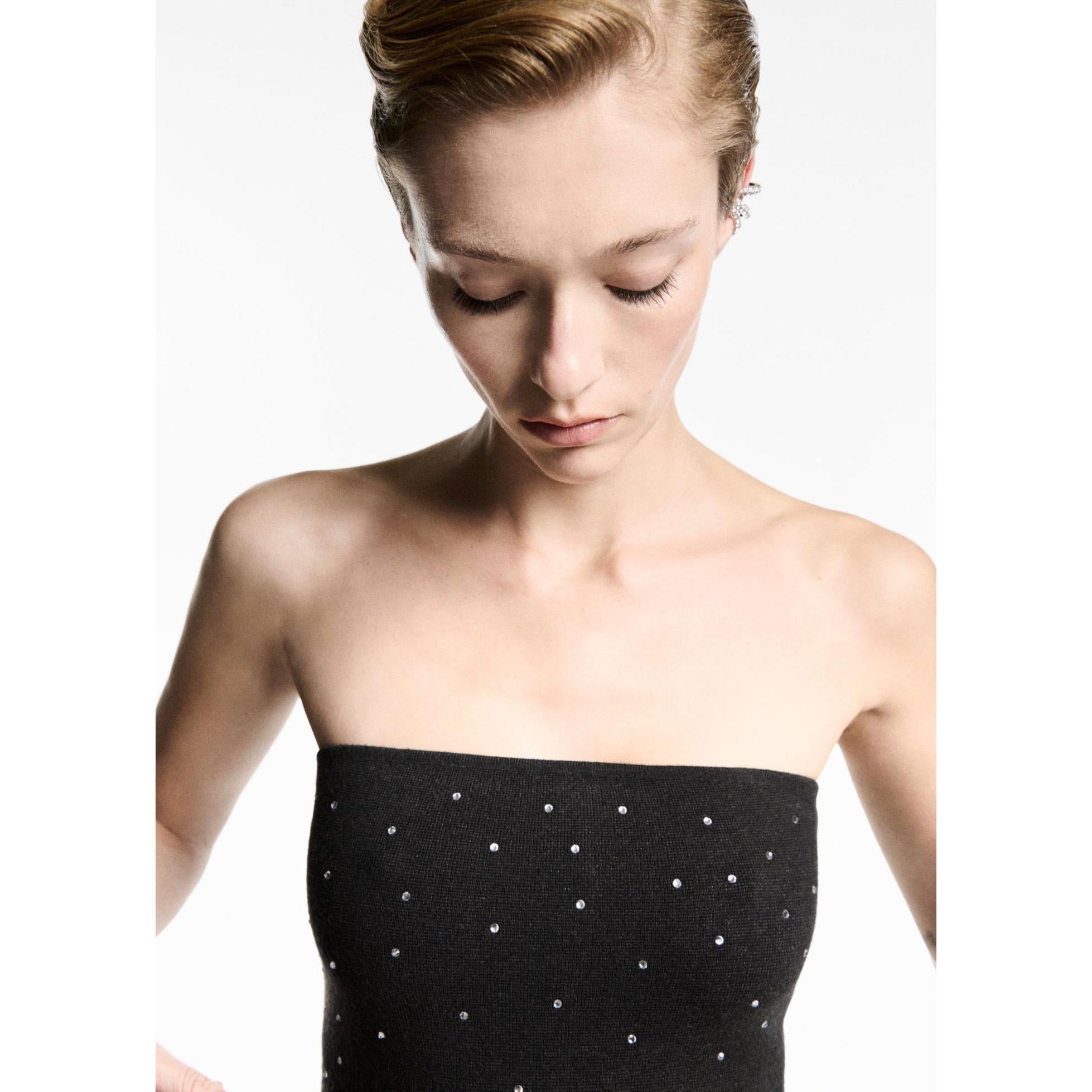 Robe Maille Détail Strass