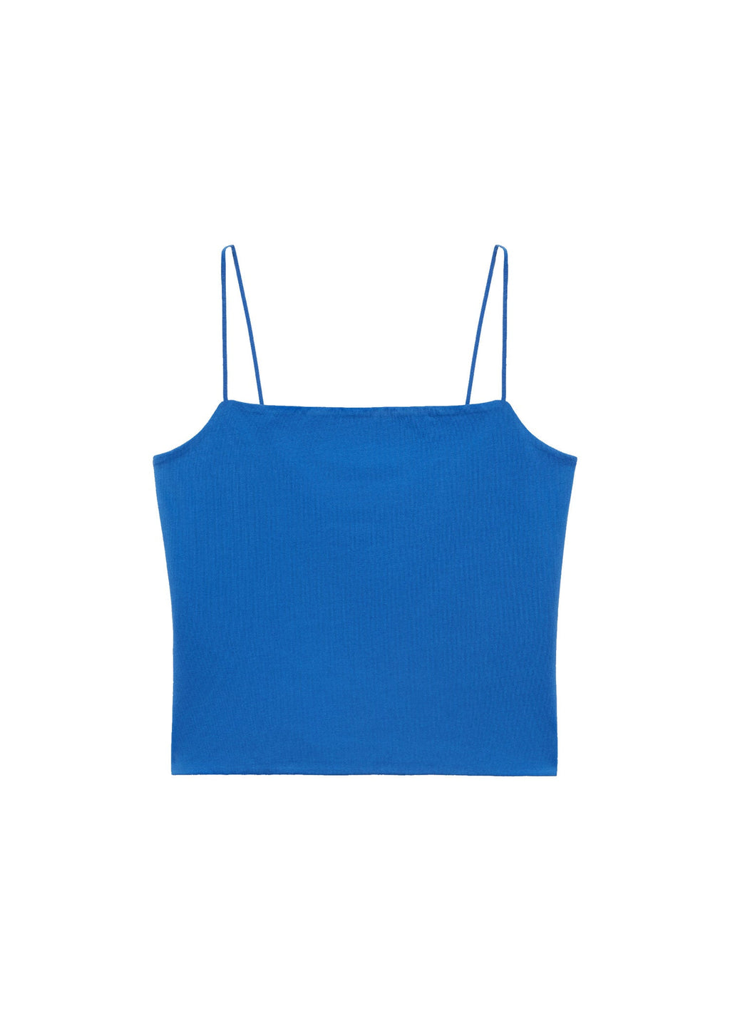 Straight-Neck Vest Top - Blue