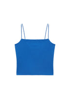 Straight-Neck Vest Top - Blue