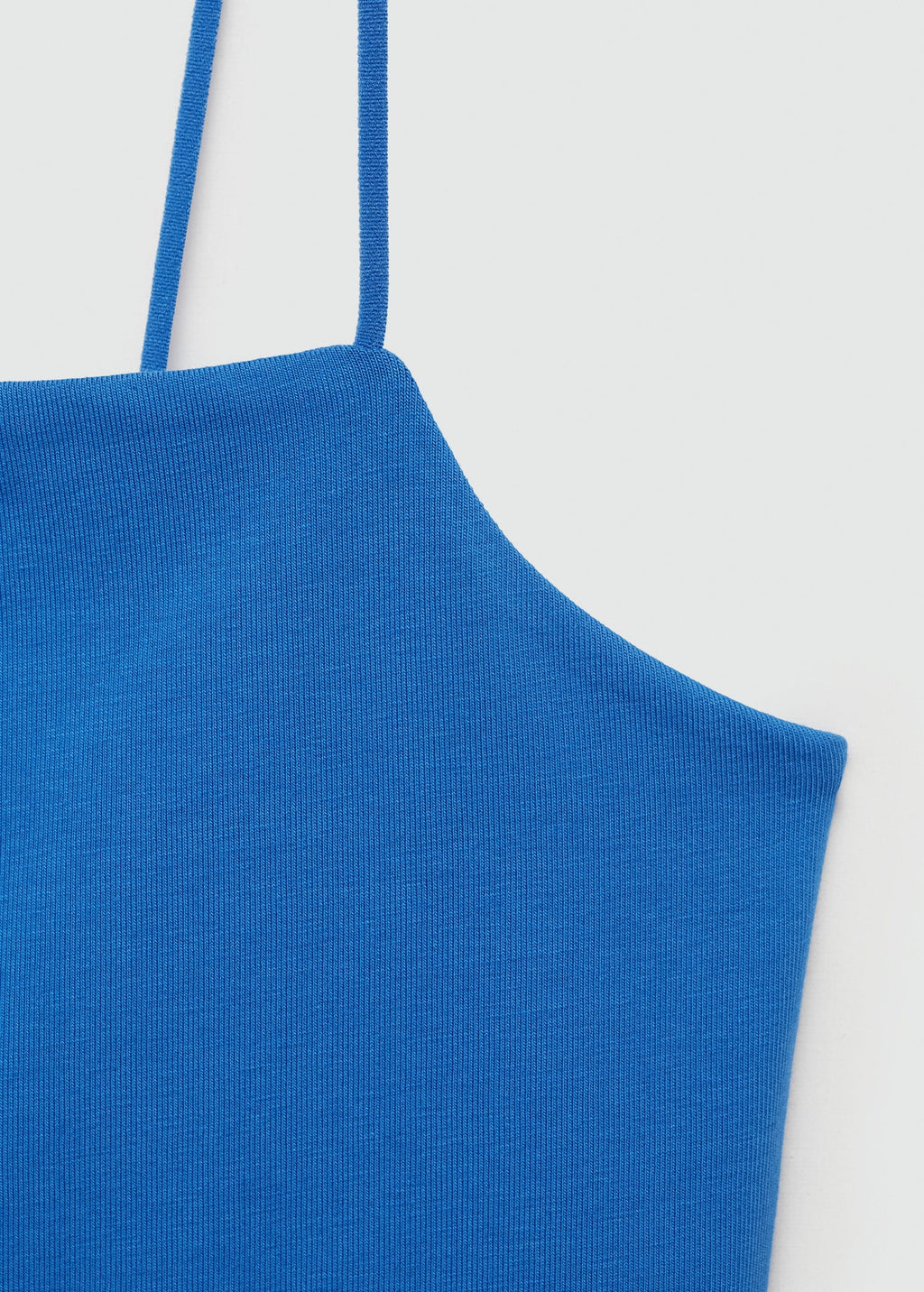 Straight-Neck Vest Top - Blue
