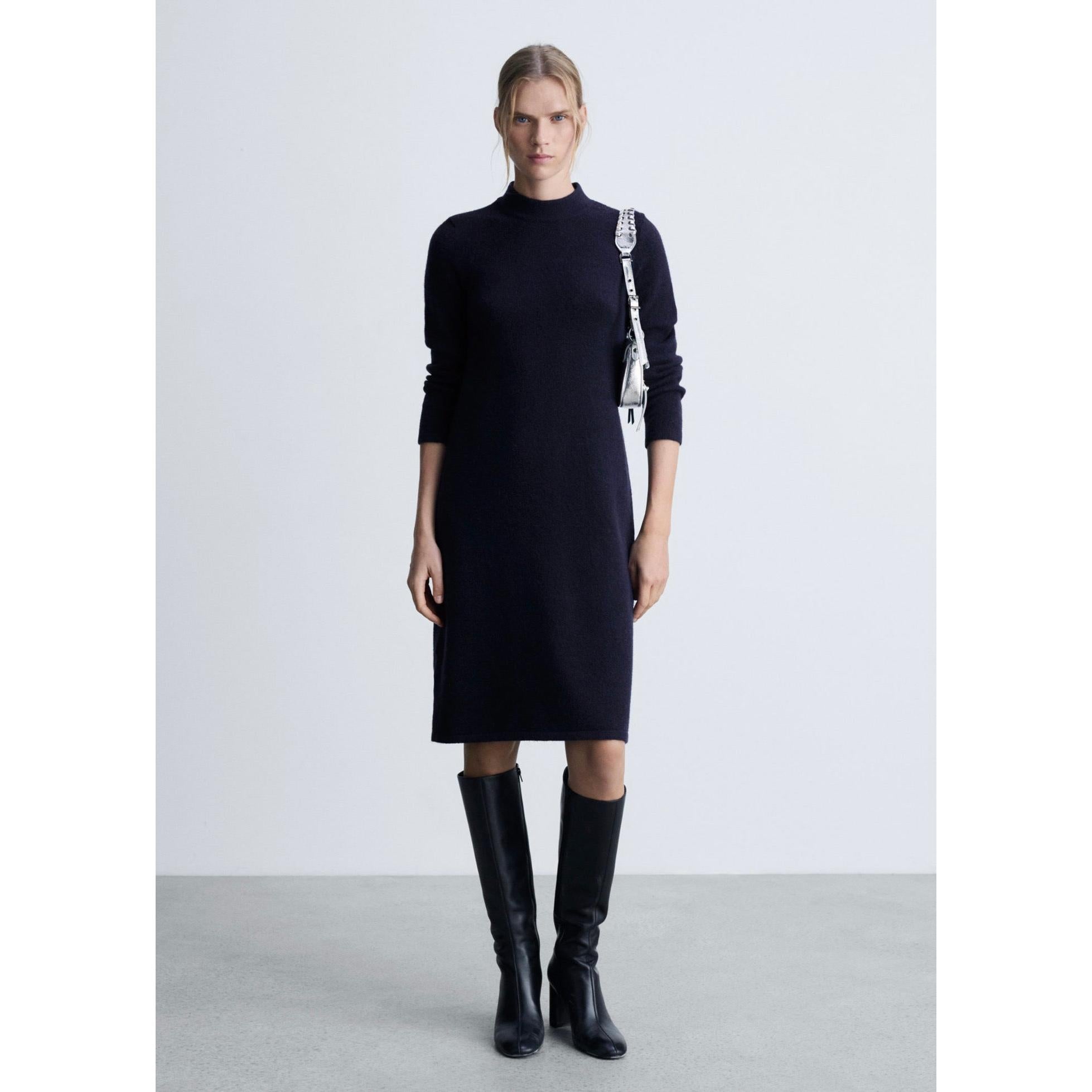 Robe Midi Maille - Dark Navy