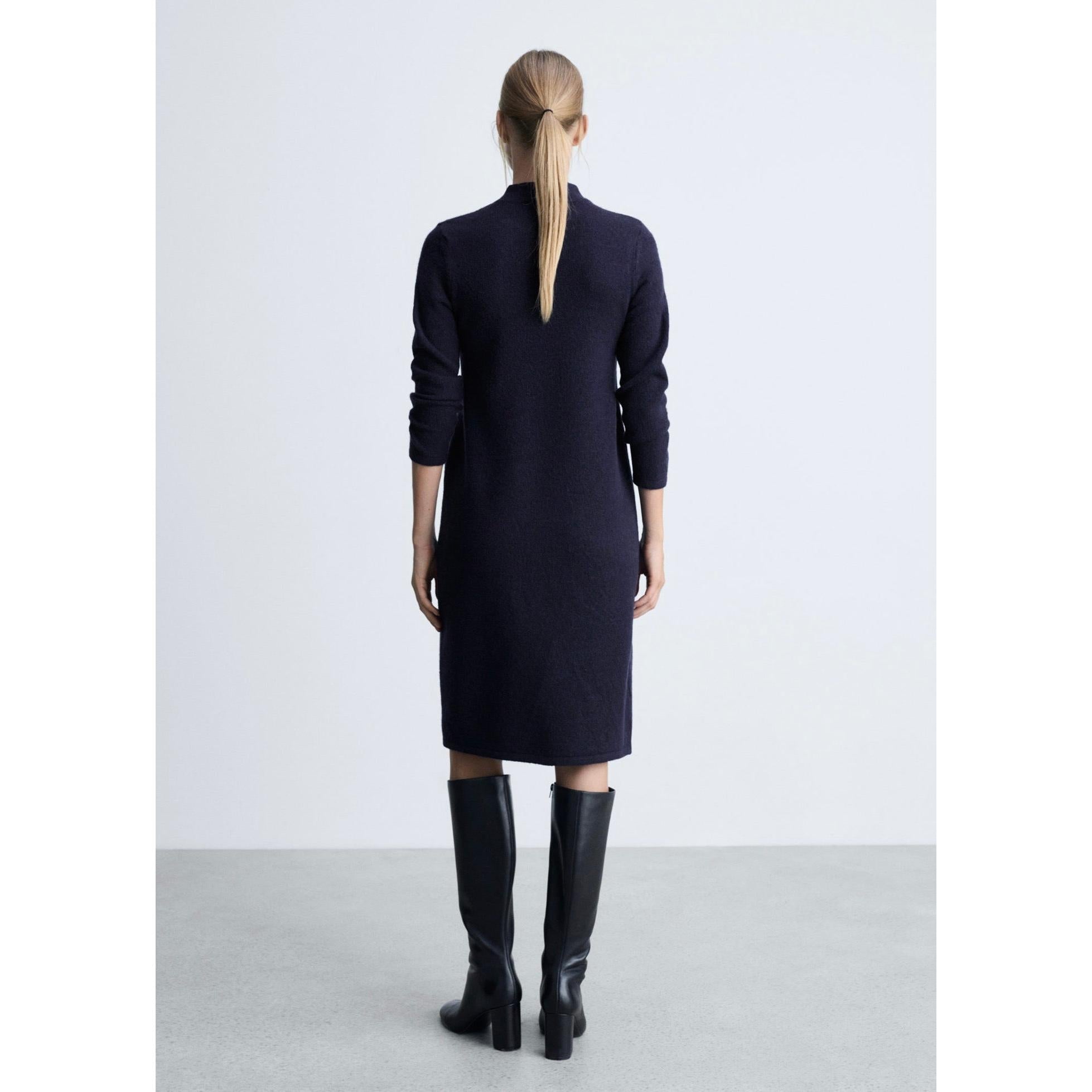 Robe Midi Maille - Dark Navy