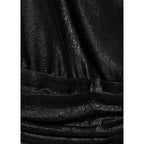 Blouse Asymétrique Manches Bouffantes - Black