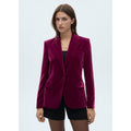 Structured Velvet Blazer - Fuchsia