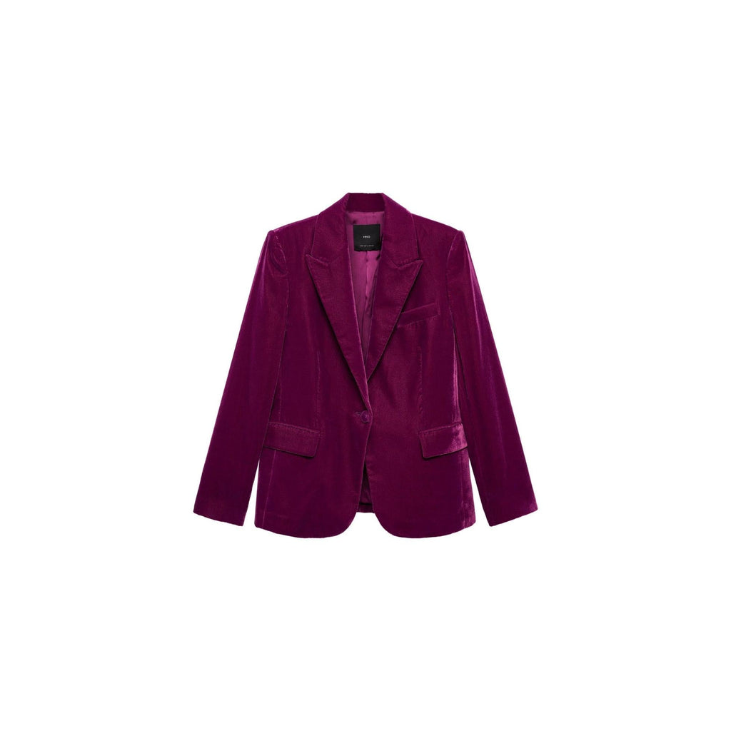 Structured Velvet Blazer - Fuchsia