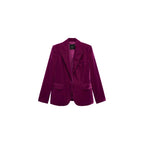 Structured Velvet Blazer - Fuchsia