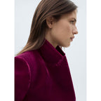 Structured Velvet Blazer - Fuchsia