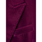 Structured Velvet Blazer - Fuchsia