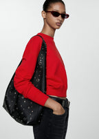 Round-Neck Cotton Sweatshirt - Red