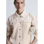 Blouson Combiné Tricot - Ecru