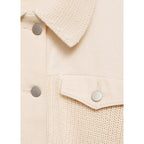 Blouson Combiné Tricot - Ecru