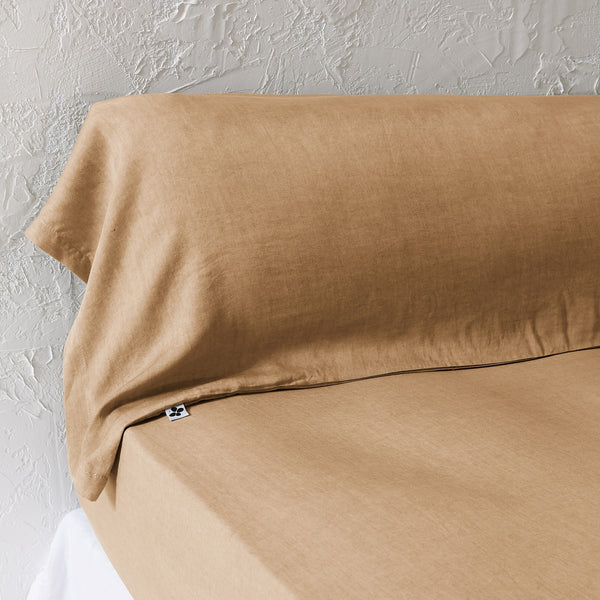 Bolster Pillowcase - Plain Lyocell - Lysandre - Camel