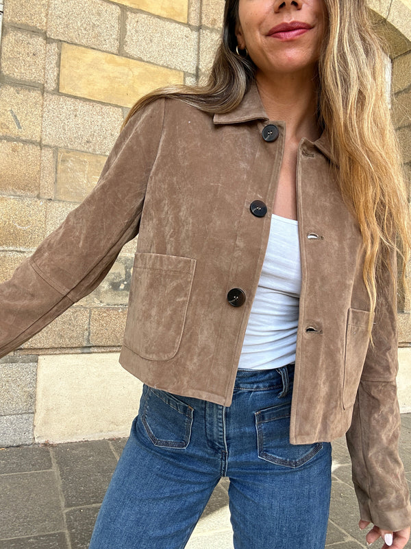 Chaqueta efecto ante Aline