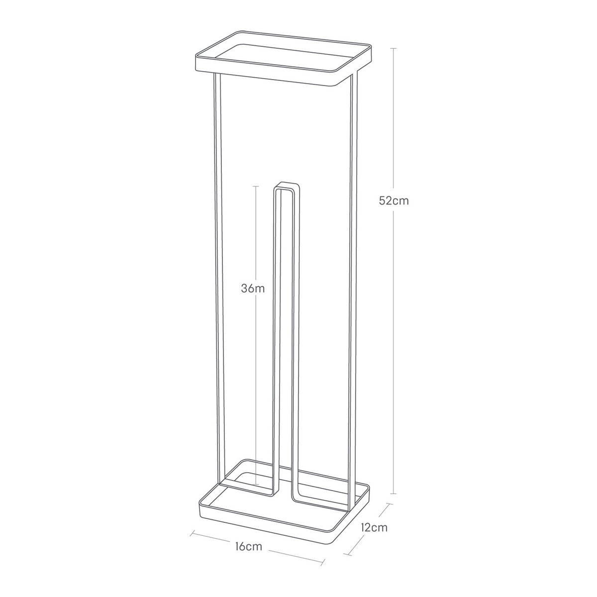Toilet Paper Holder - Black