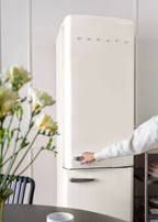 Fridge Stylance 244L - Réfrigérateur Combiné Style Rétro - Blanc Cassé