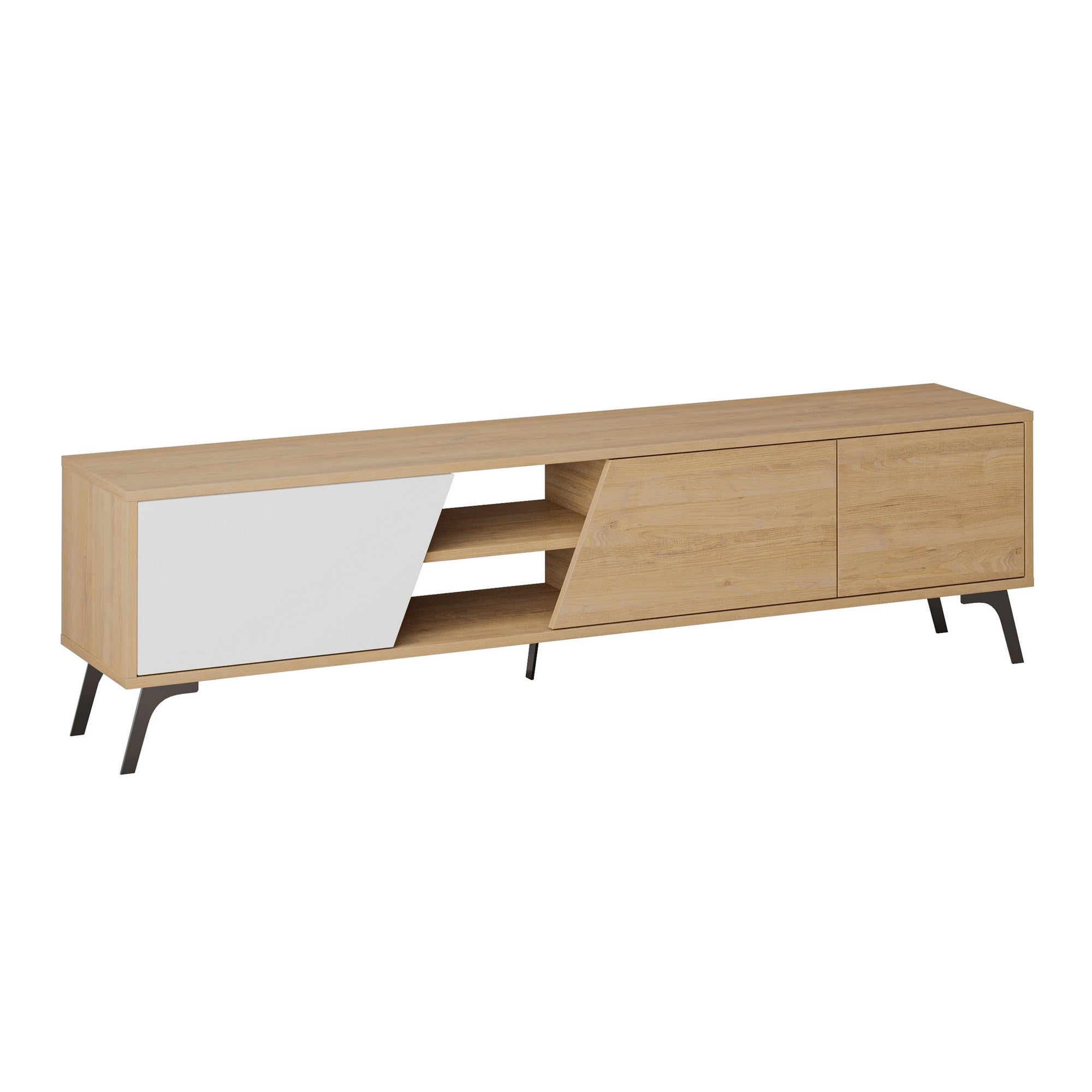 Fiona - TV Stand - Oak/White