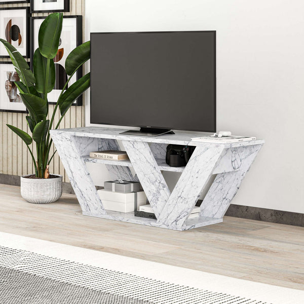 Pipralla - TV Unit - Carrara Marble