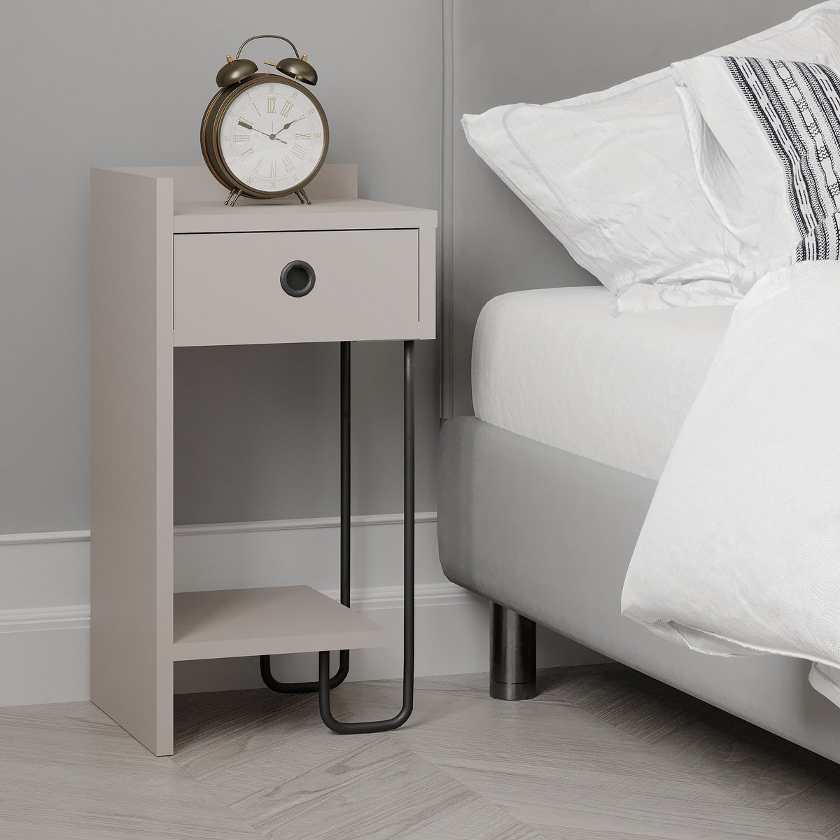 Sirius Left - Bedside Table - Mocha