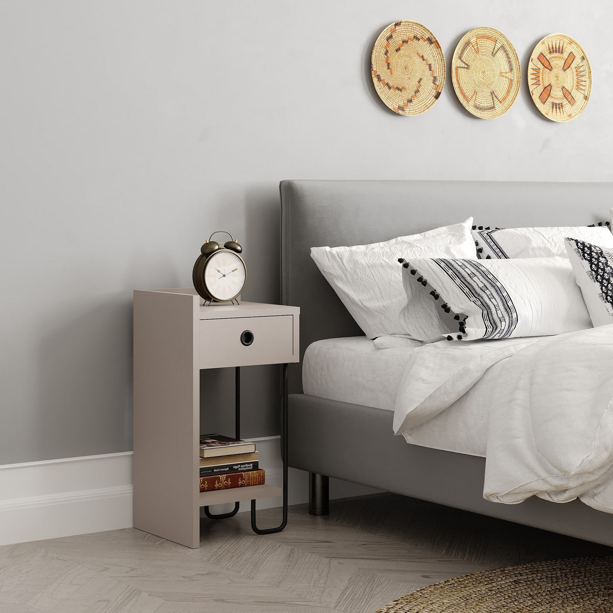 Sirius Left - Bedside Table - Mocha