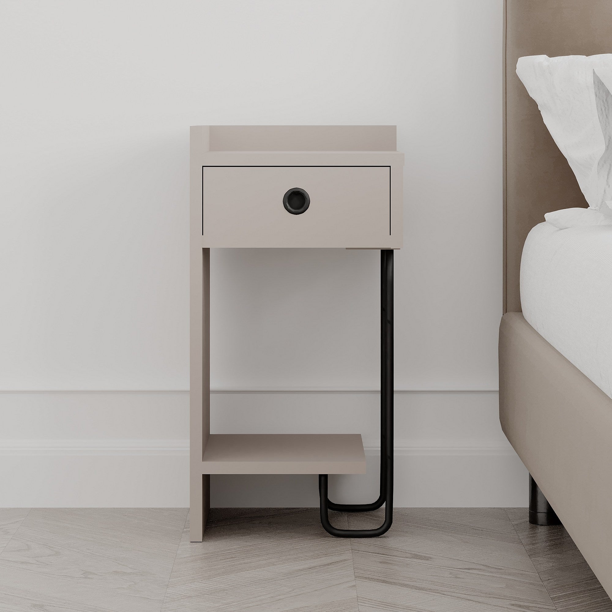 Sirius Left - Bedside Table - Mocha