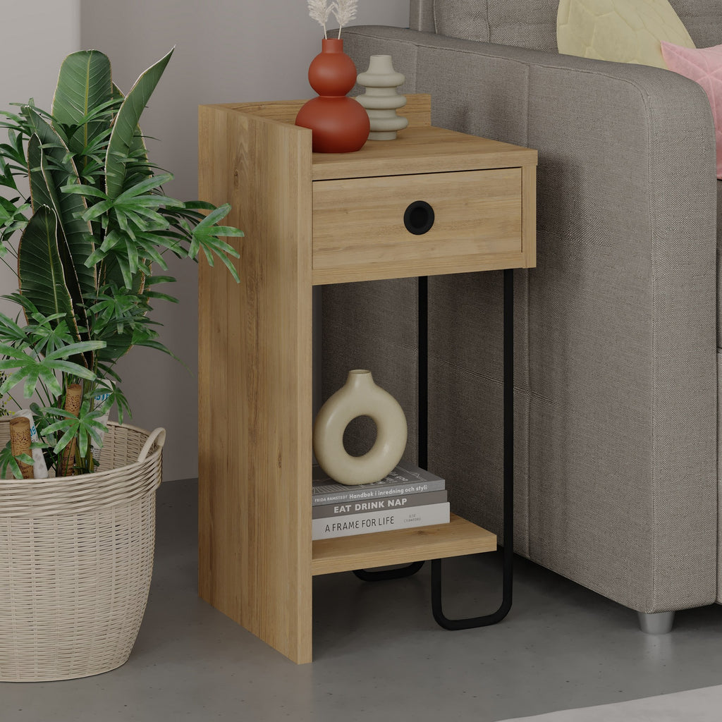 Sirius Left - Nightstand - Oak V2