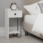Sirius Left - Bedside Table - White V2