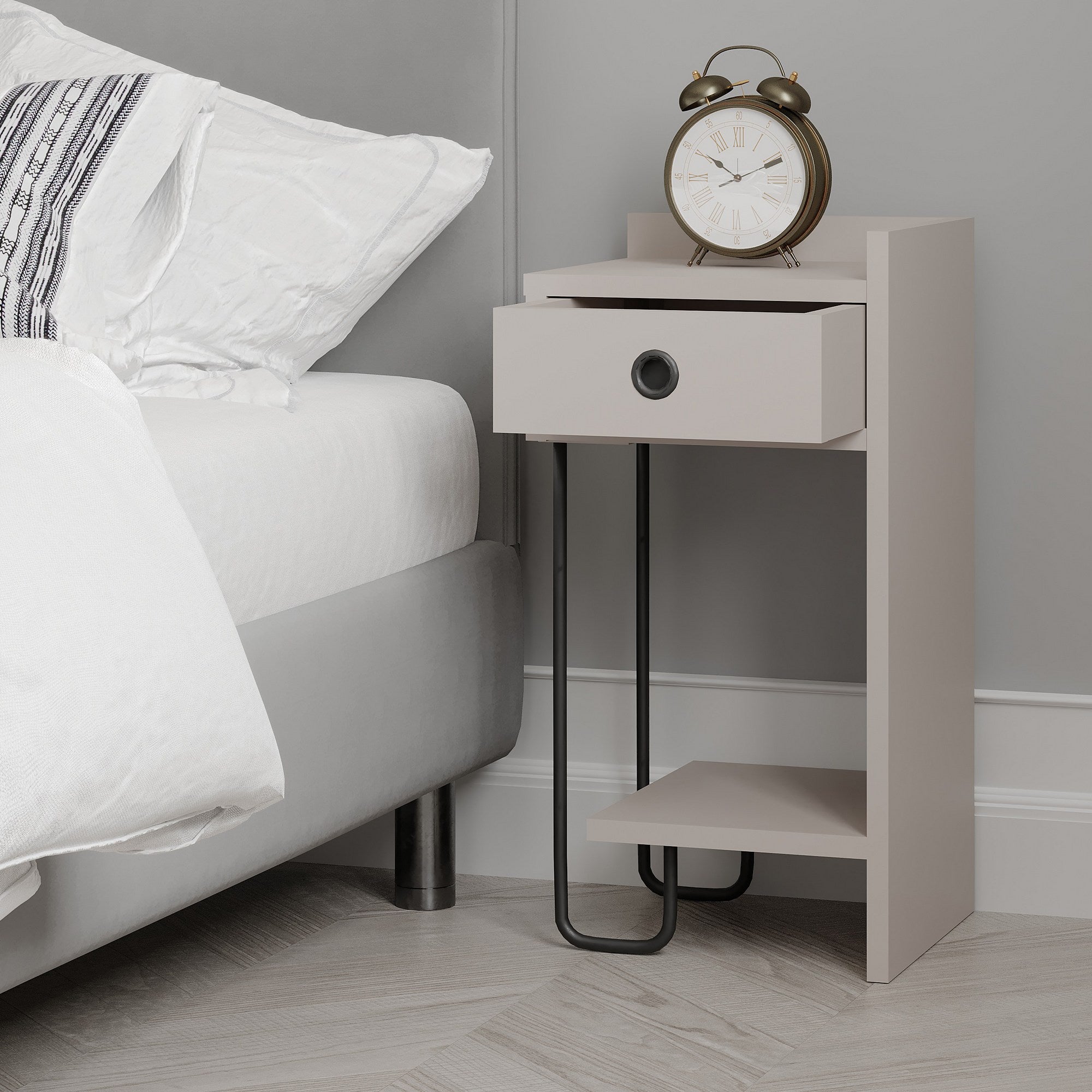 Sirius Right - Nightstand - Light Mocha