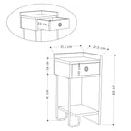 Sirius Right - Bedside Table - Oak