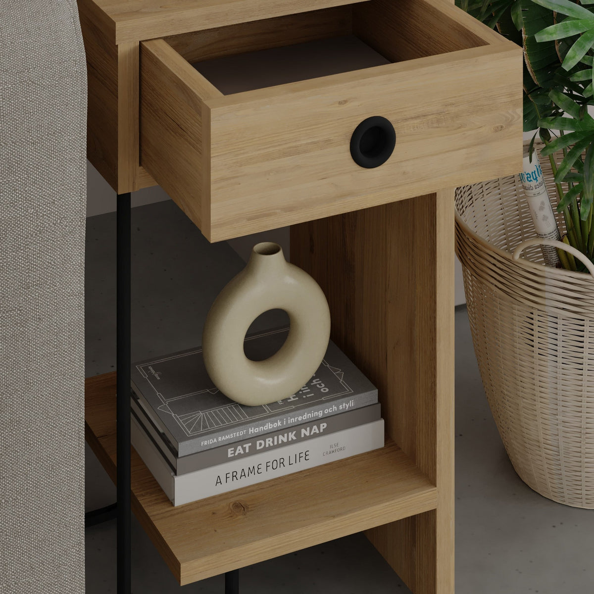 Sirius Right - Bedside Table - Oak