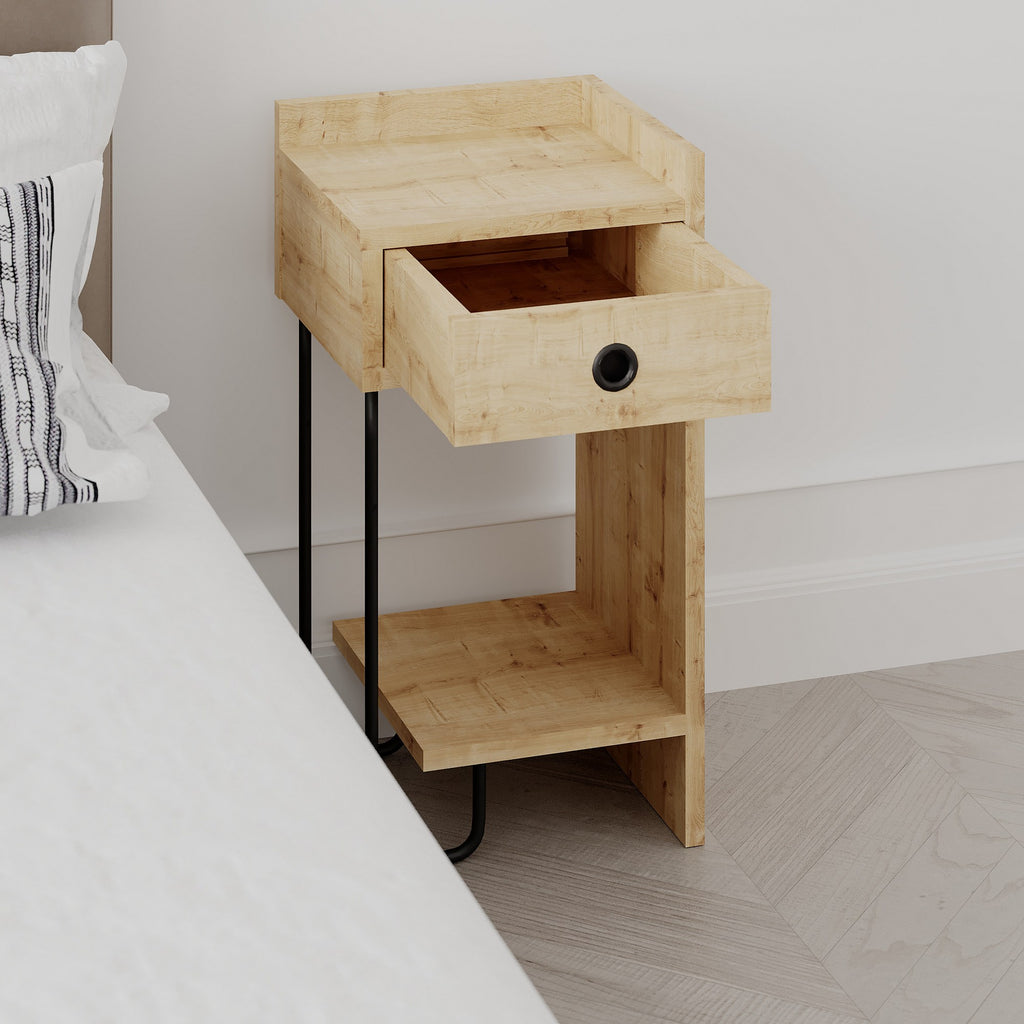 Sirius Right - Bedside Table - Oak
