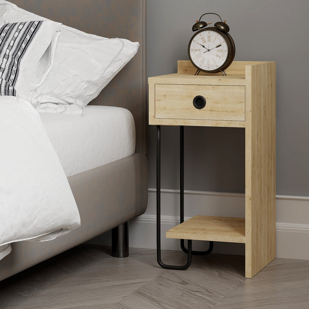 Sirius Right - Bedside Table - Oak