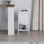 Ema - Bedside Table - Carrara Marble