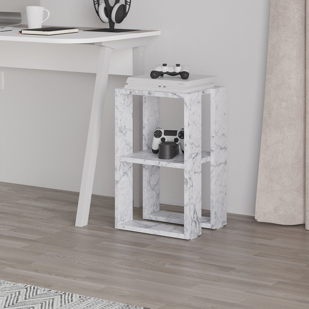 Lonie - Bedside Table - Carrara Marble
