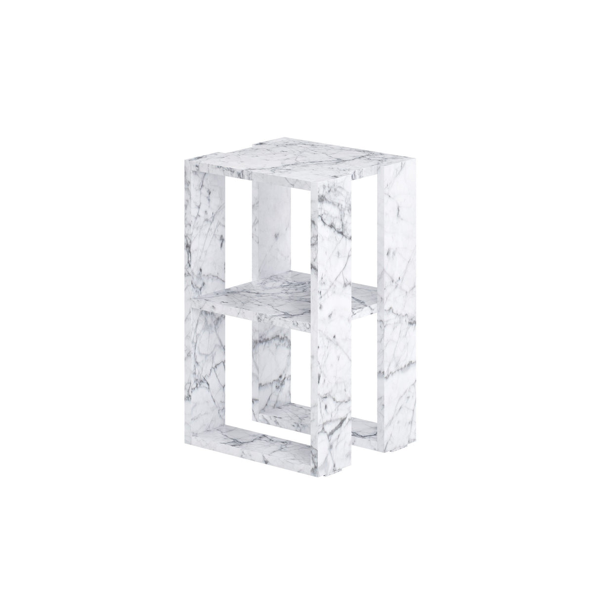 Lonie - Bedside Table - Carrara Marble