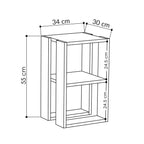 Lonie - Bedside Table - Carrara Marble