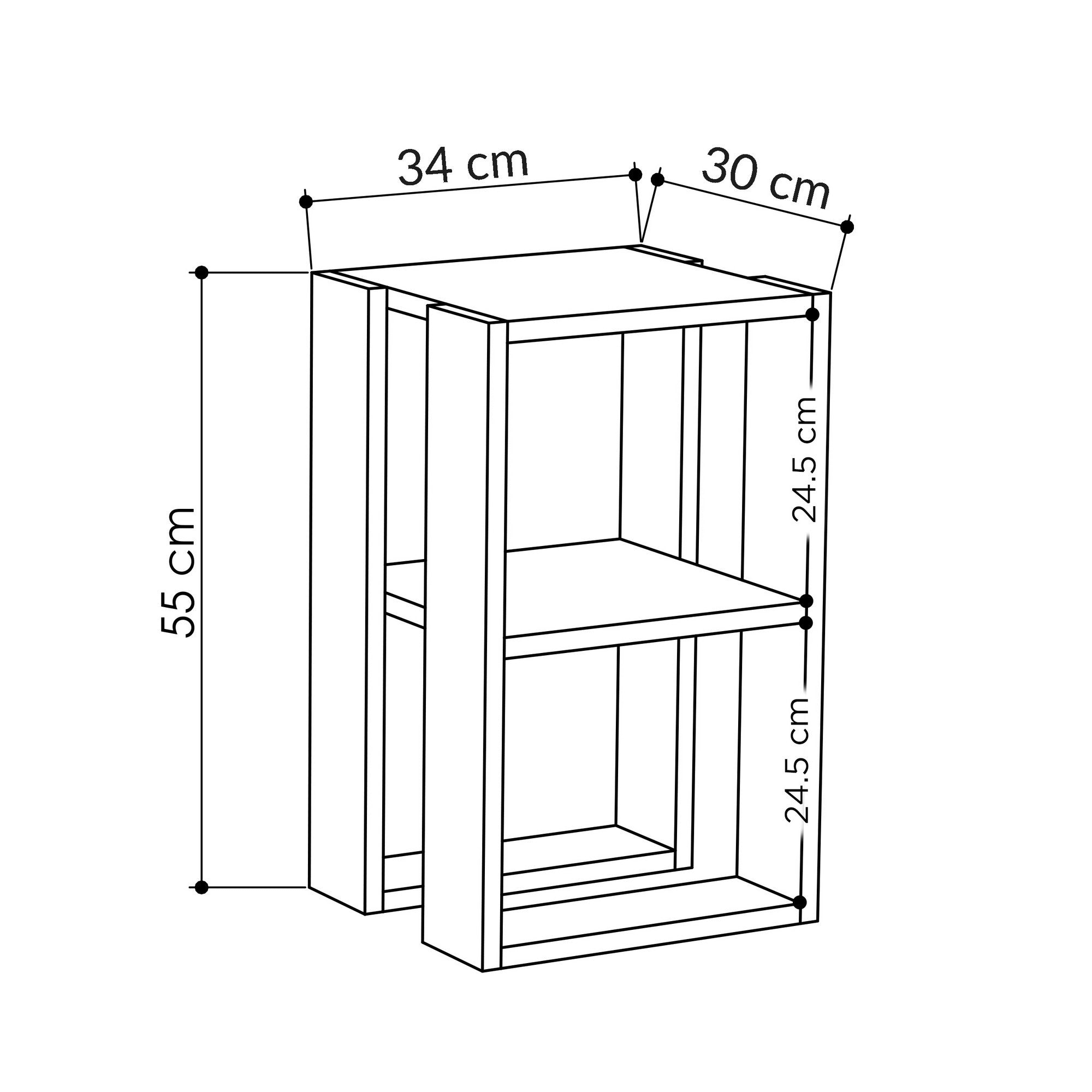 Lonie - Bedside Table - Carrara Marble