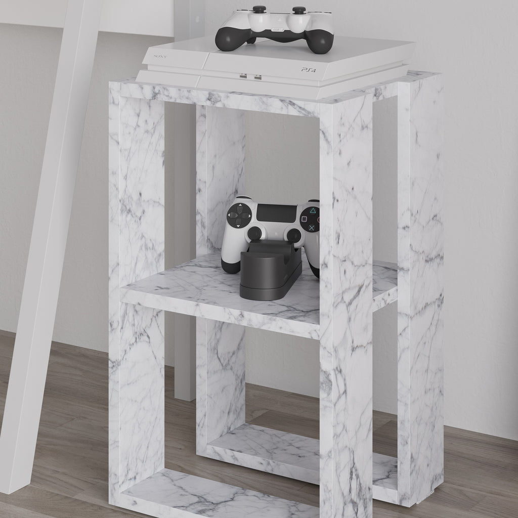Lonie - Bedside Table - Carrara Marble