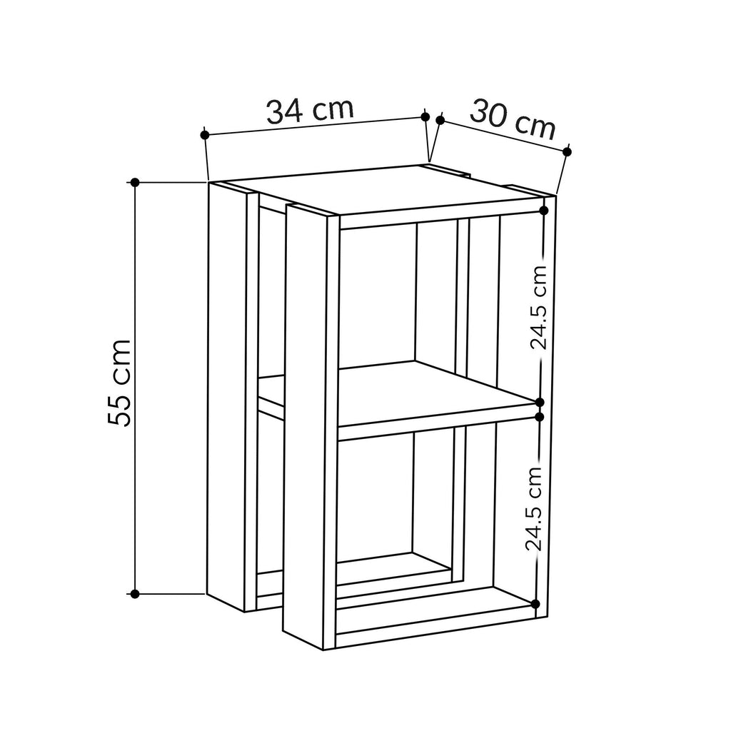 Lonie - Bedside Table - Travertine