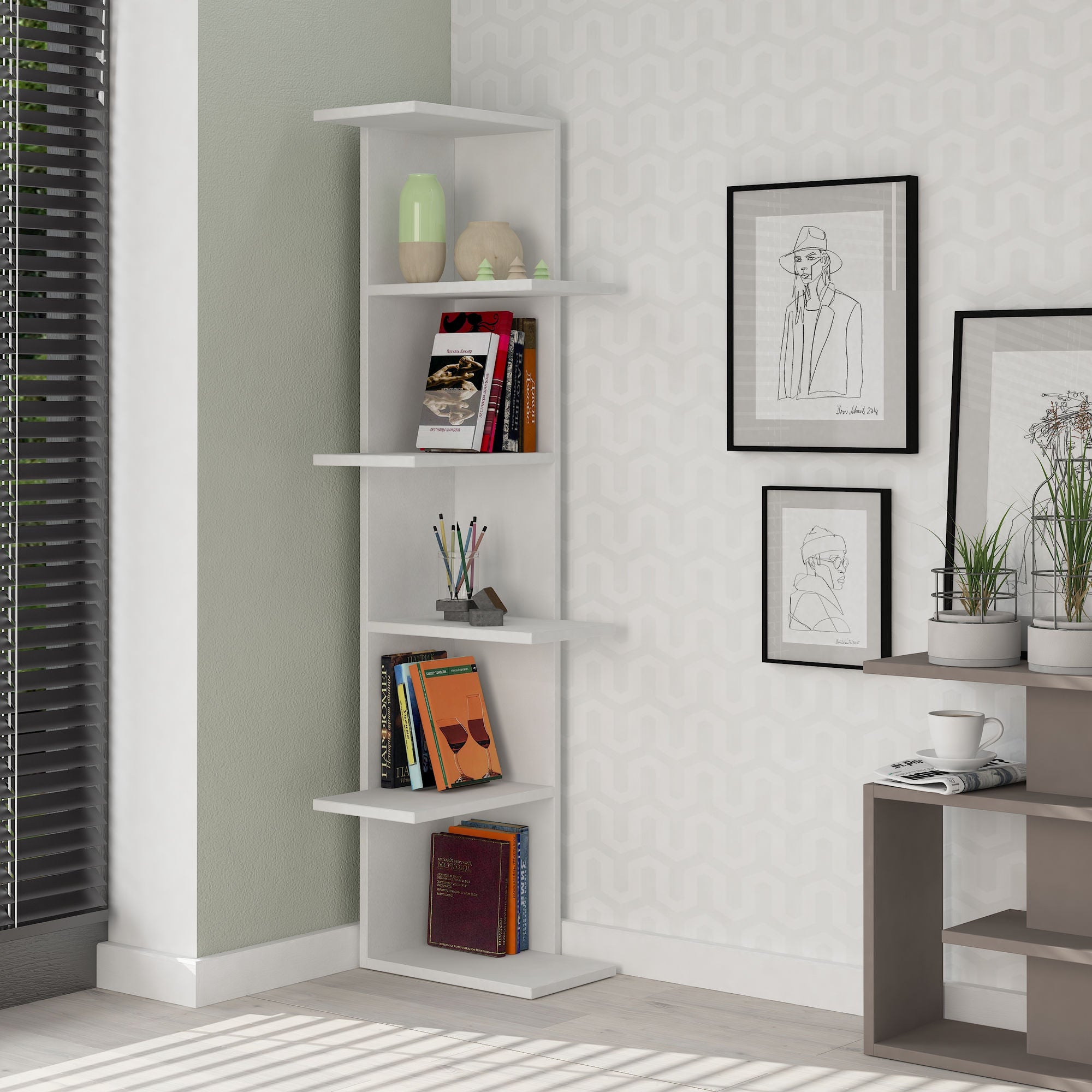 Saso - Bookcase - White