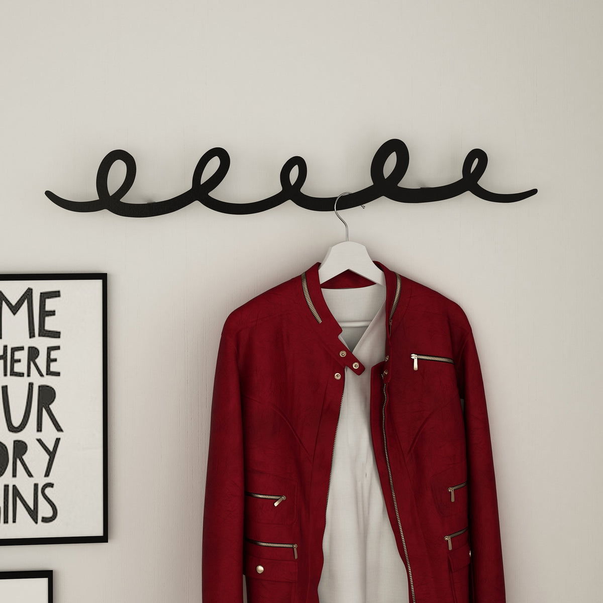 Sing - Metal Wall Coat Rack
