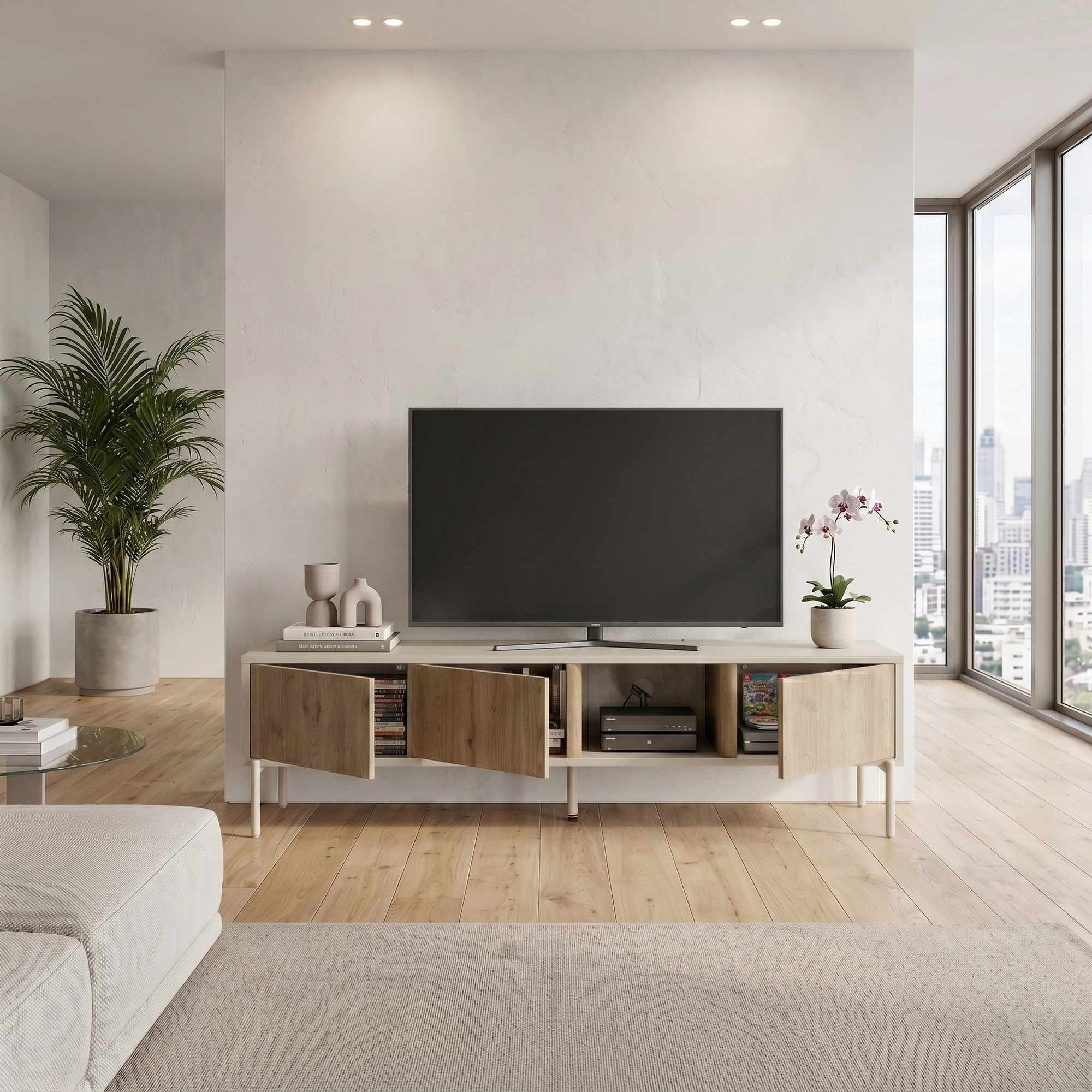 Meubles Tv Ventro - Naturel / Grès
